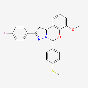 2-(4-Fluorophenyl)-7-methoxy-5-[4-(methylsulfanyl)phenyl]-1,10b-dihydropyrazolo[1,5-c][1,3]benzoxazine