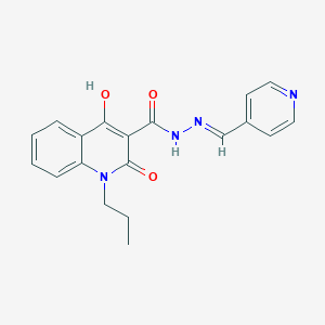 4-HO-2-Oxo-1-PR-N'-(4-pyridinylmethylene)-1,2-dihydro-3-quinolinecarbohydrazide