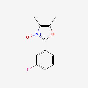 molecular formula C11H10FNO2 B11208671 Oxazole,2-(3-fluorophenyl)-4,5-dimethyl-,3-oxide 