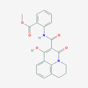 molecular formula C21H18N2O5 B11208675 methyl 2-{[(7-hydroxy-5-oxo-2,3-dihydro-1H,5H-pyrido[3,2,1-ij]quinolin-6-yl)carbonyl]amino}benzoate 