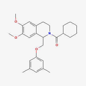 cyclohexyl(1-((3,5-dimethylphenoxy)methyl)-6,7-dimethoxy-3,4-dihydroisoquinolin-2(1H)-yl)methanone