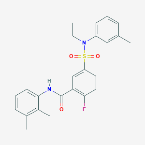 N-(2,3-Dimethylphenyl)-5-[ethyl(3-methylphenyl)sulfamoyl]-2-fluorobenzamide