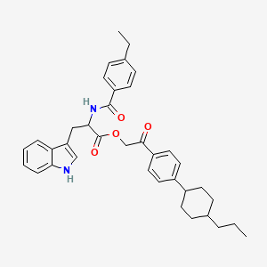 2-oxo-2-[4-(4-propylcyclohexyl)phenyl]ethyl N-[(4-ethylphenyl)carbonyl]tryptophanate