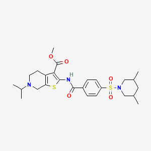 Methyl 2-(4-((3,5-dimethylpiperidin-1-yl)sulfonyl)benzamido)-6-isopropyl-4,5,6,7-tetrahydrothieno[2,3-c]pyridine-3-carboxylate