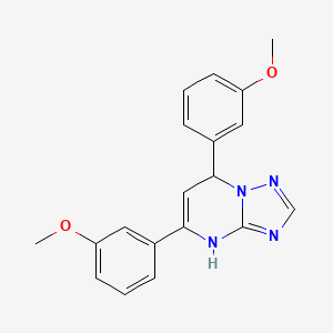 molecular formula C19H18N4O2 B11208778 5,7-Bis(3-methoxyphenyl)-3,7-dihydro[1,2,4]triazolo[1,5-a]pyrimidine 