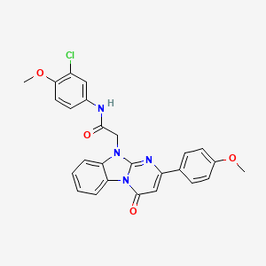 N-(3-chloro-4-methoxyphenyl)-2-[2-(4-methoxyphenyl)-4-oxopyrimido[1,2-a]benzimidazol-10(4H)-yl]acetamide