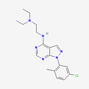 N'-[1-(5-chloro-2-methylphenyl)-1H-pyrazolo[3,4-d]pyrimidin-4-yl]-N,N-diethylethane-1,2-diamine