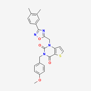 molecular formula C25H22N4O4S B11208831 3,4-dimethyl-N-{3-[3-(morpholin-4-ylcarbonyl)imidazo[2,1-b][1,3]thiazol-6-yl]phenyl}benzamide 