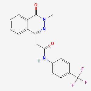 molecular formula C18H14F3N3O2 B11208838 2-(3-methyl-4-oxo-3,4-dihydrophthalazin-1-yl)-N-[4-(trifluoromethyl)phenyl]acetamide 