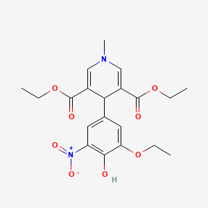 Diethyl 4-(3-ethoxy-4-hydroxy-5-nitrophenyl)-1-methyl-1,4-dihydropyridine-3,5-dicarboxylate