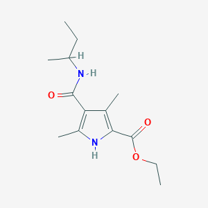 molecular formula C14H22N2O3 B11208854 ethyl 4-(sec-butylcarbamoyl)-3,5-dimethyl-1H-pyrrole-2-carboxylate 