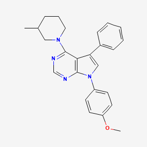 7-(4-methoxyphenyl)-4-(3-methylpiperidin-1-yl)-5-phenyl-7H-pyrrolo[2,3-d]pyrimidine