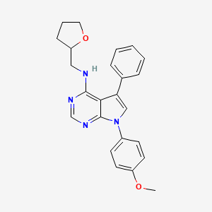 7-(4-methoxyphenyl)-5-phenyl-N-(tetrahydrofuran-2-ylmethyl)-7H-pyrrolo[2,3-d]pyrimidin-4-amine