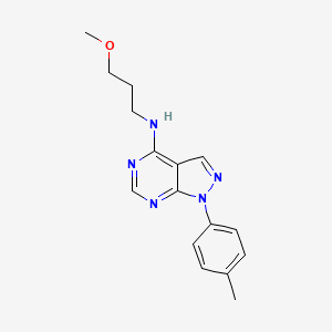 molecular formula C16H19N5O B11208878 N-(3-methoxypropyl)-1-(4-methylphenyl)-1H-pyrazolo[3,4-d]pyrimidin-4-amine 