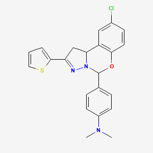 4-[9-chloro-2-(thiophen-2-yl)-1,10b-dihydropyrazolo[1,5-c][1,3]benzoxazin-5-yl]-N,N-dimethylaniline