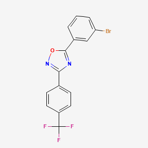 molecular formula C15H8BrF3N2O B11208897 5-(3-Bromophenyl)-3-[4-(trifluoromethyl)phenyl]-1,2,4-oxadiazole 