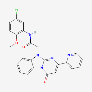 N-(5-chloro-2-methoxyphenyl)-2-[4-oxo-2-(pyridin-2-yl)pyrimido[1,2-a]benzimidazol-10(4H)-yl]acetamide