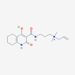 N-(3-{[(4-hydroxy-2-oxo-1,2,5,6,7,8-hexahydroquinolin-3-yl)carbonyl]amino}propyl)-N,N-dimethylprop-2-en-1-aminium