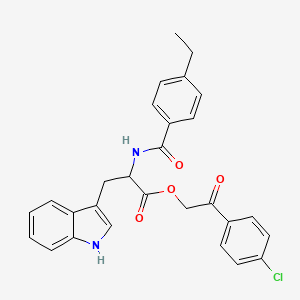 2-(4-chlorophenyl)-2-oxoethyl N-[(4-ethylphenyl)carbonyl]tryptophanate