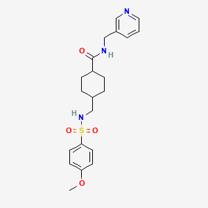 4-({[(4-methoxyphenyl)sulfonyl]amino}methyl)-N-(pyridin-3-ylmethyl)cyclohexanecarboxamide