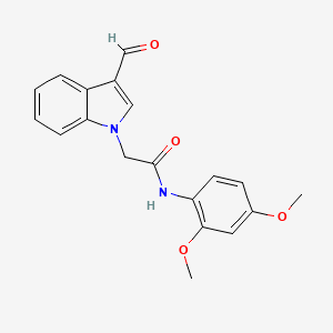 N-(2,4-dimethoxyphenyl)-2-(3-formyl-1H-indol-1-yl)acetamide