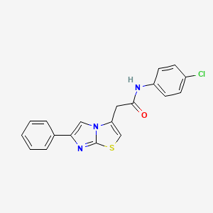 N-(4-Chlorophenyl)-2-{6-phenylimidazo[2,1-B][1,3]thiazol-3-YL}acetamide