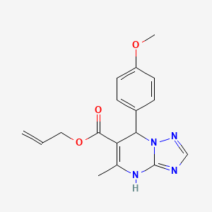 molecular formula C17H18N4O3 B11209043 prop-2-enyl 7-(4-methoxyphenyl)-5-methyl-4,7-dihydro-[1,2,4]triazolo[1,5-a]pyrimidine-6-carboxylate 