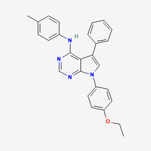 molecular formula C27H24N4O B11209078 7-(4-ethoxyphenyl)-N-(4-methylphenyl)-5-phenyl-7H-pyrrolo[2,3-d]pyrimidin-4-amine 