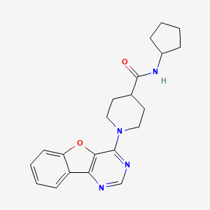 molecular formula C21H24N4O2 B11209093 1-([1]benzofuro[3,2-d]pyrimidin-4-yl)-N-cyclopentylpiperidine-4-carboxamide 