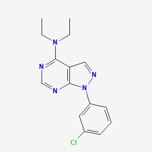 1-(3-chlorophenyl)-N,N-diethyl-1H-pyrazolo[3,4-d]pyrimidin-4-amine