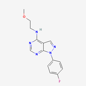 1-(4-fluorophenyl)-N-(2-methoxyethyl)-1H-pyrazolo[3,4-d]pyrimidin-4-amine