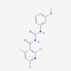 molecular formula C15H13Cl2N3O3 B11209166 2,6-dichloro-N-[(3-methoxyphenyl)carbamoyl]-4-methylpyridine-3-carboxamide 