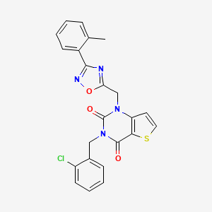 3-(2-chlorobenzyl)-1-((3-(o-tolyl)-1,2,4-oxadiazol-5-yl)methyl)thieno[3,2-d]pyrimidine-2,4(1H,3H)-dione