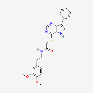 N-[2-(3,4-Dimethoxyphenyl)ethyl]-2-({7-phenyl-5H-pyrrolo[3,2-D]pyrimidin-4-YL}sulfanyl)acetamide