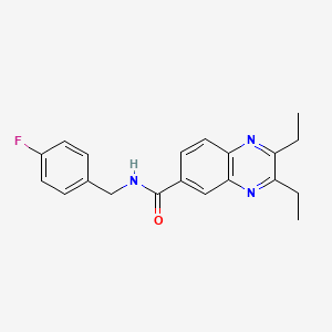 2,3-diethyl-N-(4-fluorobenzyl)quinoxaline-6-carboxamide