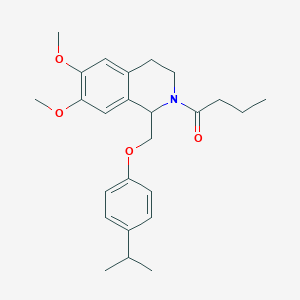 1-(1-((4-isopropylphenoxy)methyl)-6,7-dimethoxy-3,4-dihydroisoquinolin-2(1H)-yl)butan-1-one