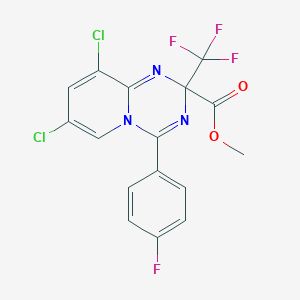 Methyl 7,9-dichloro-4-(4-fluorophenyl)-2-(trifluoromethyl)-2H-pyrido[1,2-a][1,3,5]triazine-2-carboxylate