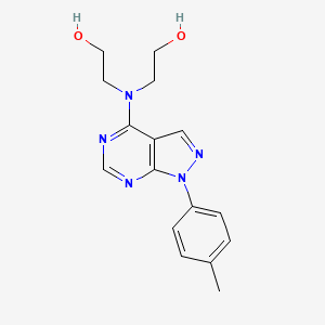 2,2'-{[1-(4-methylphenyl)-1H-pyrazolo[3,4-d]pyrimidin-4-yl]imino}diethanol