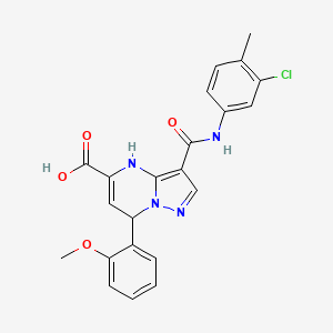 3-[(3-Chloro-4-methylphenyl)carbamoyl]-7-(2-methoxyphenyl)-4,7-dihydropyrazolo[1,5-a]pyrimidine-5-carboxylic acid