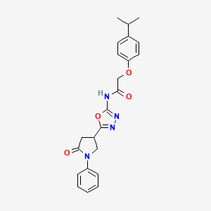 2-(4-isopropylphenoxy)-N-(5-(5-oxo-1-phenylpyrrolidin-3-yl)-1,3,4-oxadiazol-2-yl)acetamide