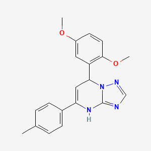 molecular formula C20H20N4O2 B11209309 7-(2,5-Dimethoxyphenyl)-5-(4-methylphenyl)-4,7-dihydro[1,2,4]triazolo[1,5-a]pyrimidine 