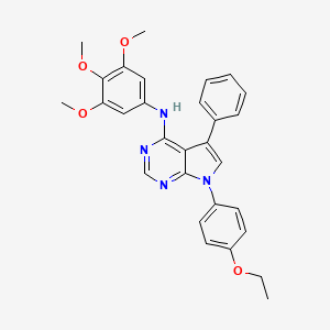 molecular formula C29H28N4O4 B11209318 7-(4-ethoxyphenyl)-5-phenyl-N-(3,4,5-trimethoxyphenyl)-7H-pyrrolo[2,3-d]pyrimidin-4-amine 