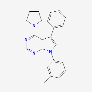 7-(3-methylphenyl)-5-phenyl-4-(pyrrolidin-1-yl)-7H-pyrrolo[2,3-d]pyrimidine