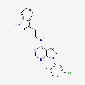 1-(5-chloro-2-methylphenyl)-N-[2-(1H-indol-3-yl)ethyl]pyrazolo[3,4-d]pyrimidin-4-amine