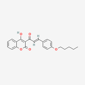 4-Hydroxy-3-[3-(4-pentyloxy-phenyl)-acryloyl]-chromen-2-one