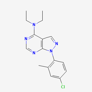 molecular formula C16H18ClN5 B11209350 1-(4-chloro-2-methylphenyl)-N,N-diethyl-1H-pyrazolo[3,4-d]pyrimidin-4-amine 