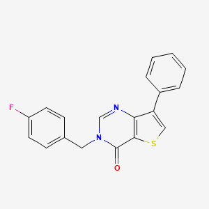 molecular formula C19H13FN2OS B11209378 3-(4-fluorobenzyl)-7-phenylthieno[3,2-d]pyrimidin-4(3H)-one 