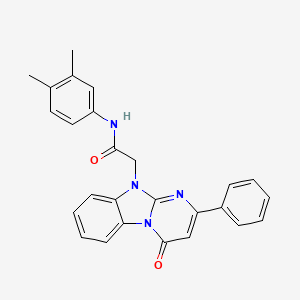 N-(3,4-dimethylphenyl)-2-(4-oxo-2-phenylpyrimido[1,2-a]benzimidazol-10(4H)-yl)acetamide