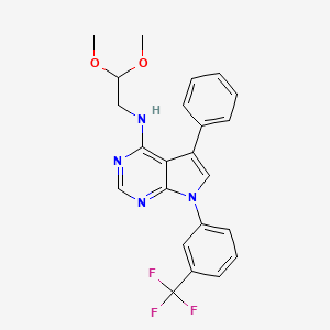 N-(2,2-dimethoxyethyl)-5-phenyl-7-[3-(trifluoromethyl)phenyl]-7H-pyrrolo[2,3-d]pyrimidin-4-amine