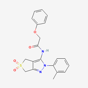 N-(5,5-dioxido-2-(o-tolyl)-4,6-dihydro-2H-thieno[3,4-c]pyrazol-3-yl)-2-phenoxyacetamide